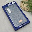 قاب گوشی Galaxy S25 FE سامسونگ نگین دار سواروسکی SWAROVSKI پلاک فلزی سرمه ای کد 151346