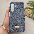 قاب گوشی Galaxy S25 FE سامسونگ نگین دار سواروسکی SWAROVSKI پلاک فلزی سرمه ای کد 151346