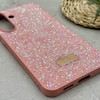 قاب گوشی Galaxy S25 FE سامسونگ نگین دار سواروسکی SWAROVSKI پلاک فلزی صورتی کد 151349