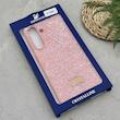 قاب گوشی Galaxy S25 FE سامسونگ نگین دار سواروسکی SWAROVSKI پلاک فلزی صورتی کد 151349