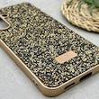 قاب گوشی Galaxy S25 FE سامسونگ نگین دار سواروسکی SWAROVSKI پلاک فلزی طلایی کد 151351