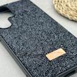 قاب گوشی Galaxy S24 Ultra سامسونگ نگین دار سواروسکی SWAROVSKI پلاک فلزی مشکی کد 151353