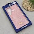 قاب گوشی Galaxy S24 Ultra سامسونگ نگین دار سواروسکی SWAROVSKI پلاک فلزی صورتی کد 151354
