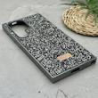 قاب گوشی Galaxy S24 Ultra سامسونگ نگین دار سواروسکی SWAROVSKI پلاک فلزی خاکستری کد 151356