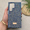 قاب گوشی Galaxy S24 Ultra سامسونگ نگین دار سواروسکی SWAROVSKI پلاک فلزی سرمه ای کد 151357