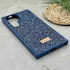 قاب گوشی Galaxy S24 Ultra سامسونگ نگین دار سواروسکی SWAROVSKI پلاک فلزی سرمه ای کد 151357