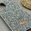 قاب گوشی Galaxy S24 Ultra سامسونگ نگین دار سواروسکی SWAROVSKI پلاک فلزی نقره ای کد 151358