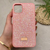 قاب گوشی iPhone 11 Pro Max آیفون نگین دار سواروسکی SWAROVSKI پلاک فلزی صورتی کد 151361