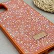 قاب گوشی iPhone 11 Pro Max آیفون نگین دار سواروسکی SWAROVSKI پلاک فلزی نارنجی کد 151363