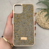 قاب گوشی iPhone 11 Pro Max آیفون نگین دار سواروسکی SWAROVSKI پلاک فلزی طلایی کد 151364