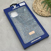 قاب گوشی iPhone 11 Pro Max آیفون نگین دار سواروسکی SWAROVSKI پلاک فلزی سرمه ای کد 151366