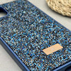 قاب گوشی iPhone 11 Pro Max آیفون نگین دار سواروسکی SWAROVSKI پلاک فلزی سرمه ای کد 151366