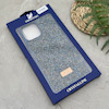 قاب گوشی iPhone 12 Pro Max آیفون نگین دار سواروسکی SWAROVSKI پلاک فلزی سرمه ای کد 151367