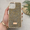 قاب گوشی iPhone 12 Pro Max آیفون نگین دار سواروسکی SWAROVSKI پلاک فلزی طلایی کد 151369