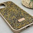 قاب گوشی iPhone 12 Pro Max آیفون نگین دار سواروسکی SWAROVSKI پلاک فلزی طلایی کد 151369