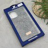 قاب گوشی iPhone 12 Pro Max آیفون نگین دار سواروسکی SWAROVSKI پلاک فلزی خاکستری کد 151371
