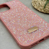 قاب گوشی iPhone 12 Pro Max آیفون نگین دار سواروسکی SWAROVSKI پلاک فلزی صورتی کد 151373