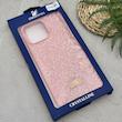 قاب گوشی iPhone 13 Pro Max آیفون نگین دار سواروسکی SWAROVSKI پلاک فلزی صورتی کد 151374