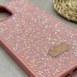 قاب گوشی iPhone 13 Pro Max آیفون نگین دار سواروسکی SWAROVSKI پلاک فلزی صورتی کد 151374