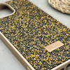 قاب گوشی iPhone 13 Pro Max آیفون نگین دار سواروسکی SWAROVSKI پلاک فلزی طلایی کد 151375