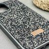 قاب گوشی iPhone 13 Pro Max آیفون نگین دار سواروسکی SWAROVSKI پلاک فلزی خاکستری کد 151378