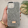 قاب گوشی iPhone 13 Pro Max آیفون نگین دار سواروسکی SWAROVSKI پلاک فلزی خاکستری کد 151378