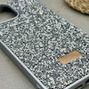قاب گوشی iPhone 13 Pro Max آیفون نگین دار سواروسکی SWAROVSKI پلاک فلزی نقره ای کد 151379