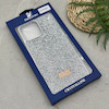 قاب گوشی iPhone 13 Pro Max آیفون نگین دار سواروسکی SWAROVSKI پلاک فلزی نقره ای کد 151379