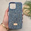 قاب گوشی iPhone 13 Pro Max آیفون نگین دار سواروسکی SWAROVSKI پلاک فلزی سرمه ای کد 151380