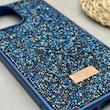 قاب گوشی iPhone 13 Pro Max آیفون نگین دار سواروسکی SWAROVSKI پلاک فلزی سرمه ای کد 151380