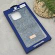 قاب گوشی iPhone 14 Pro Max آیفون نگین دار سواروسکی SWAROVSKI پلاک فلزی سرمه ای کد 151381