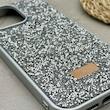 قاب گوشی iPhone 14 Pro Max آیفون نگین دار سواروسکی SWAROVSKI پلاک فلزی نقره ای کد 151382