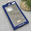 قاب گوشی iPhone 14 Pro Max آیفون نگین دار سواروسکی SWAROVSKI پلاک فلزی طلایی کد 151385