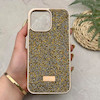 قاب گوشی iPhone 14 Pro Max آیفون نگین دار سواروسکی SWAROVSKI پلاک فلزی طلایی کد 151385