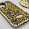 قاب گوشی iPhone 15 Pro Max آیفون نگین دار سواروسکی SWAROVSKI پلاک فلزی طلایی کد 151386