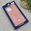 قاب گوشی iPhone 15 Pro Max آیفون نگین دار سواروسکی SWAROVSKI پلاک فلزی نارنجی کد 151387