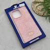 قاب گوشی iPhone 15 Pro Max آیفون نگین دار سواروسکی SWAROVSKI پلاک فلزی صورتی کد 151388