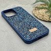 قاب گوشی iPhone 15 Pro Max آیفون نگین دار سواروسکی SWAROVSKI پلاک فلزی سرمه ای کد 151391