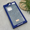 قاب گوشی iPhone 15 Pro Max آیفون نگین دار سواروسکی SWAROVSKI پلاک فلزی سرمه ای کد 151391