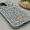 قاب گوشی iPhone 15 Pro Max آیفون نگین دار سواروسکی SWAROVSKI پلاک فلزی نقره ای کد 151392