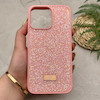 قاب گوشی iPhone 16 Pro Max آیفون نگین دار سواروسکی SWAROVSKI پلاک فلزی صورتی کد 151396