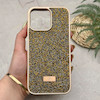 قاب گوشی iPhone 16 Pro Max آیفون نگین دار سواروسکی SWAROVSKI پلاک فلز ی طلایی کد 151398