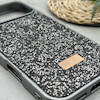 قاب گوشی iPhone 17 Pro Max آیفون نگین دار سواروسکی SWAROVSKI پلاک فلزی خاکستری کد 151401
