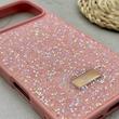قاب گوشی iPhone 17 Pro Max آیفون نگین دار سواروسکی SWAROVSKI پلاک فلزی صورتی کد 151403