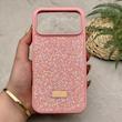 قاب گوشی iPhone 17 Pro Max آیفون نگین دار سواروسکی SWAROVSKI پلاک فلزی صورتی کد 151403