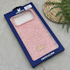 قاب گوشی iPhone 17 Pro Max آیفون نگین دار سواروسکی SWAROVSKI پلاک فلزی صورتی کد 151403