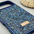 قاب گوشی iPhone 17 Pro Max آیفون نگین دار سواروسکی SWAROVSKI پلاک فلزی سرمه ای کد 151405