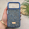 قاب گوشی iPhone 17 Pro Max آیفون نگین دار سواروسکی SWAROVSKI پلاک فلزی سرمه ای کد 151405