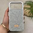 قاب گوشی iPhone 17 Pro Max آیفون نگین دار سواروسکی SWAROVSKI پلاک فلزی نقره ای کد 151406