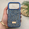 قاب گوشی iPhone 17 Pro آیفون نگین دار سواروسکی SWAROVSKI پلاک فلزی سرمه ای کد 151408